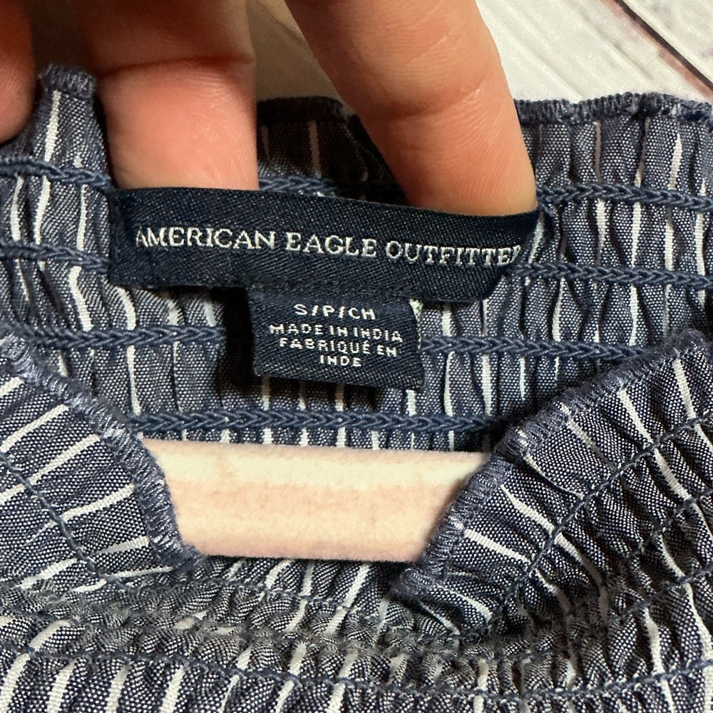 American Eagle Outfitters off-the-shoulder striped blouse. Size S. - Picture 3 of 10